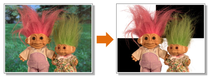 Example of alpha matting