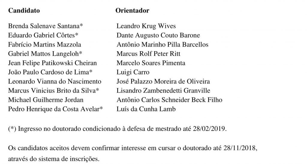 Seleção doutorado 2019-1-1