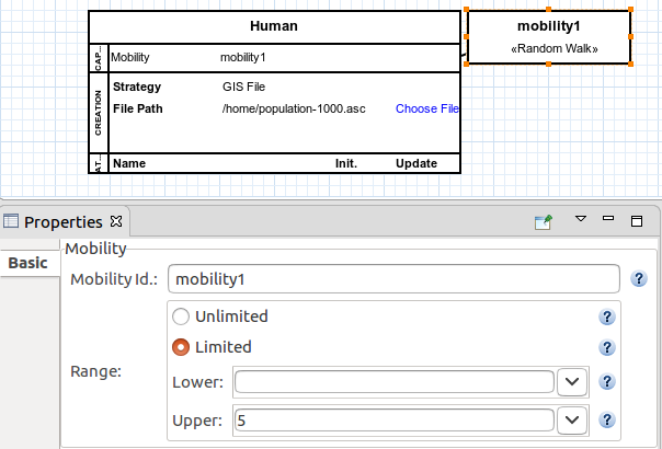 Setting the agents mobility.