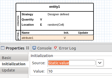 Attribute initialization.