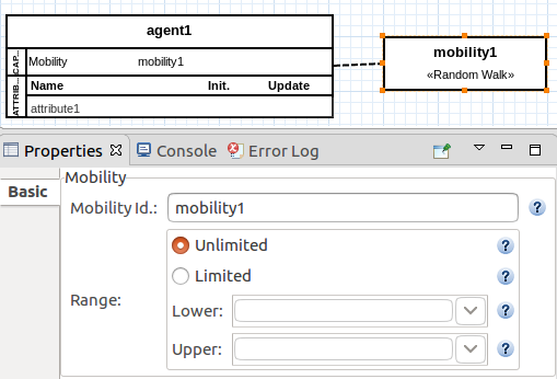 The random walk mobility.