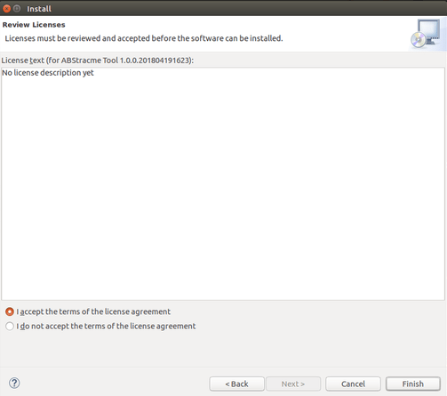 Review Licenses Window.
