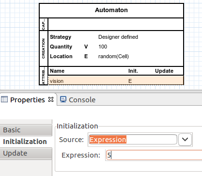 Vision attribute initialization.