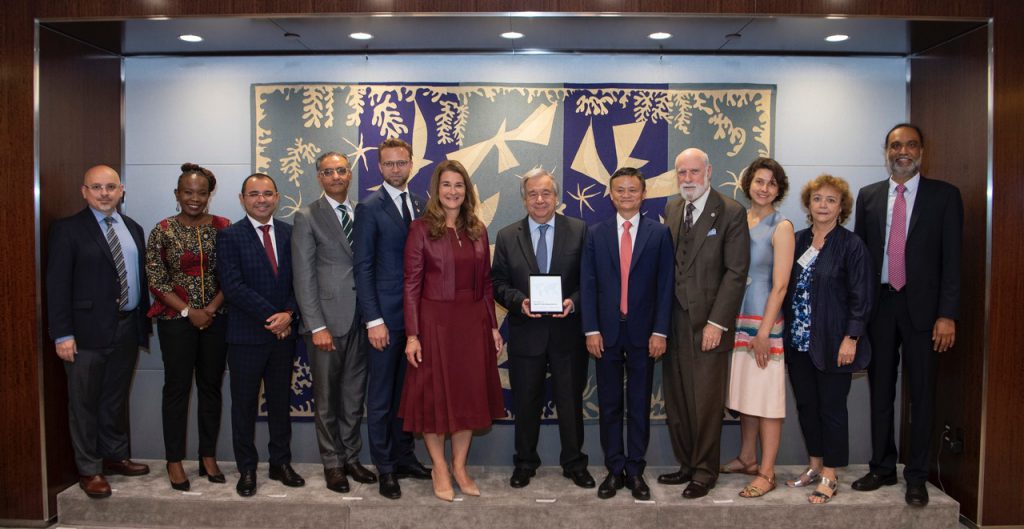 Handover of the Report of the High-level Panel on Digital Cooperation to Secretary General Antonio Guterres.