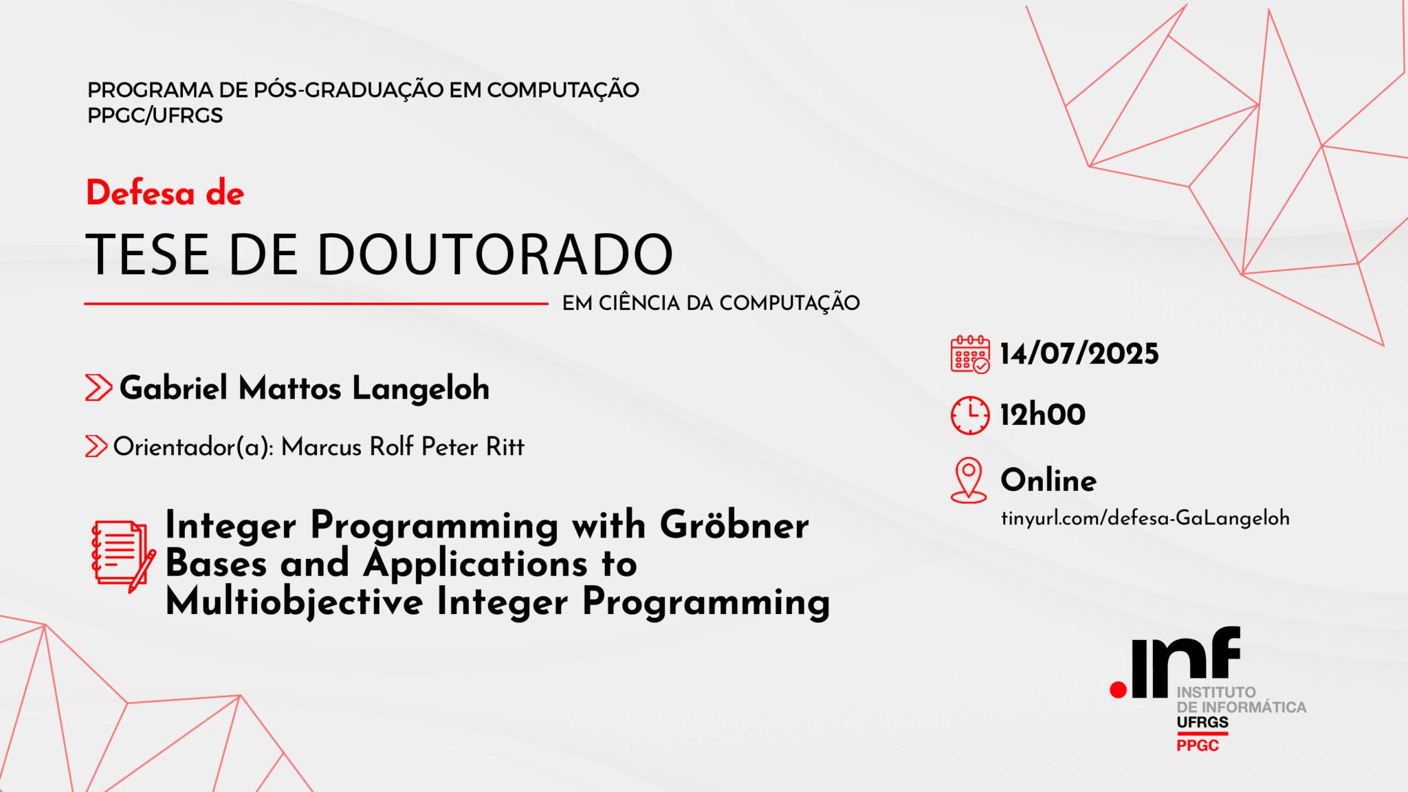 Marcus Rolf Defesa - Tese de Gabriel Mattos Langeloh - Instituto de Informática - UFRGS