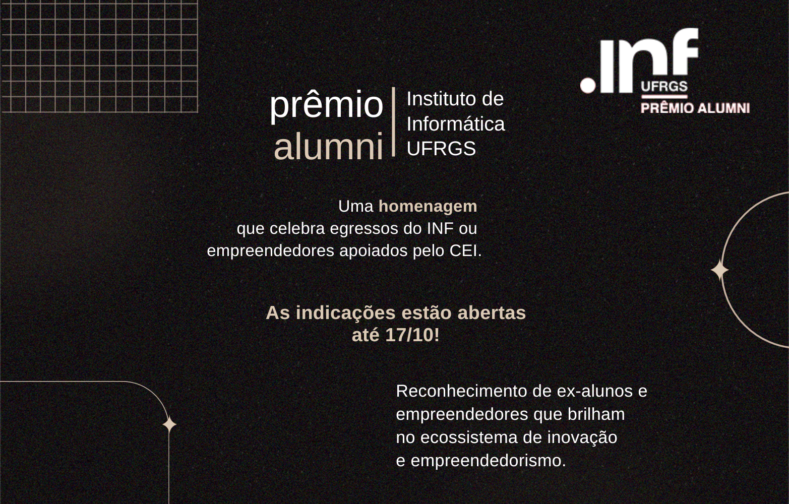 Indicações ao Prêmio Alumni 2025 (INF/UFRGS)