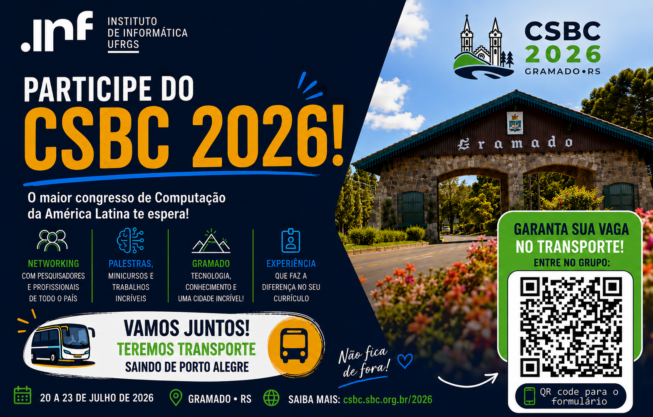 Transporte para alunos do INF até o CSBC 2026!
